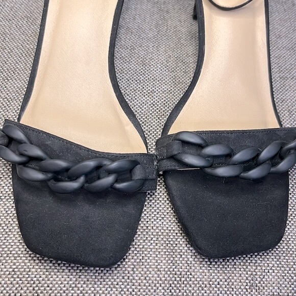 C Comfort black strappy heels, size 9W. - Picture 6 of 13